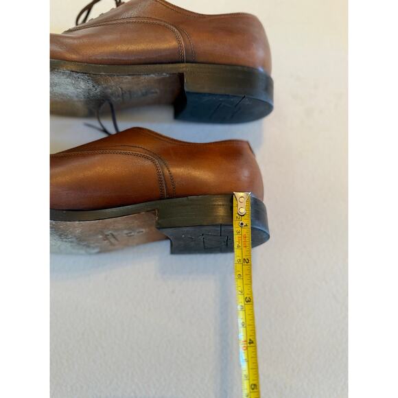 Salvatore Ferragamo Studio Mens Brown Leather Made in Italy Oxford Sz 8.5D Shoes - Picture 8 of 9